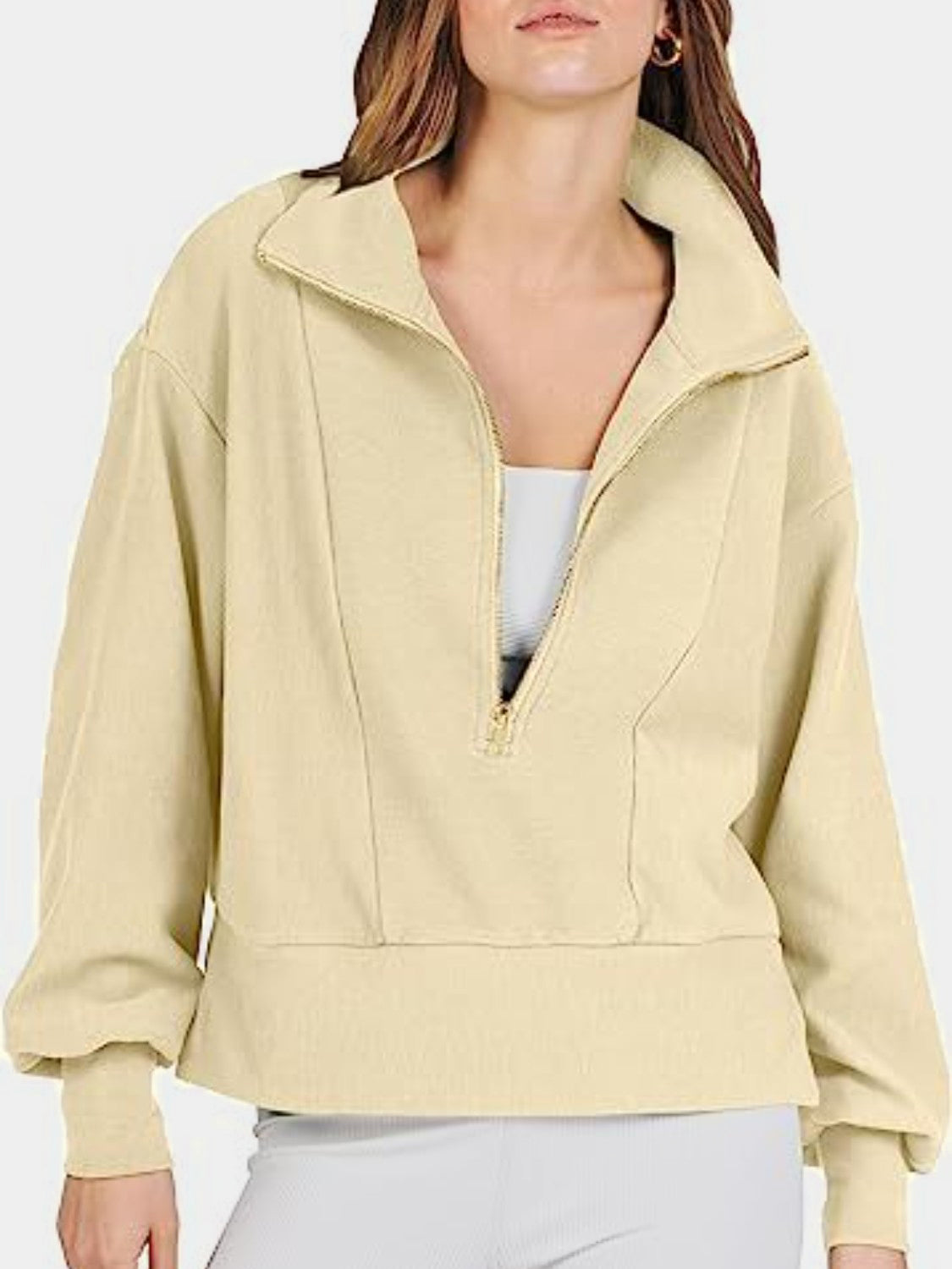 Sudaderas con cuello y media cremallera