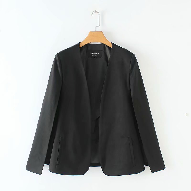 Blazer-Cape-Jacke mit geteiltem Design