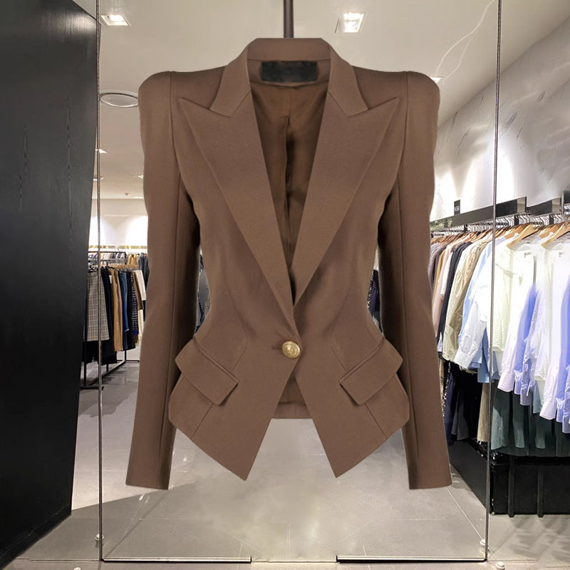 Chaqueta de traje entallada de alta gama de moda