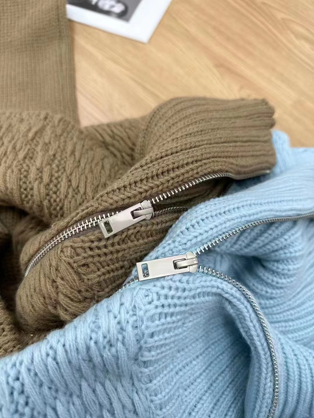 Pullover mit halbem Reißverschluss für Damen