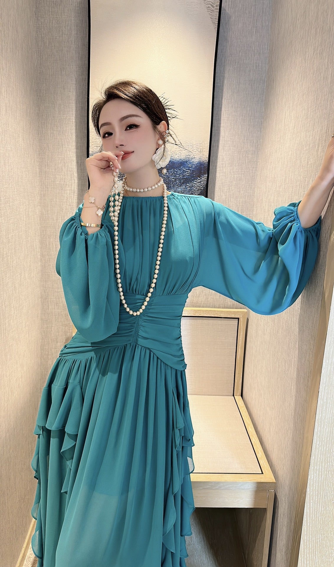 High Waist Big Swing Long Fairy Dress