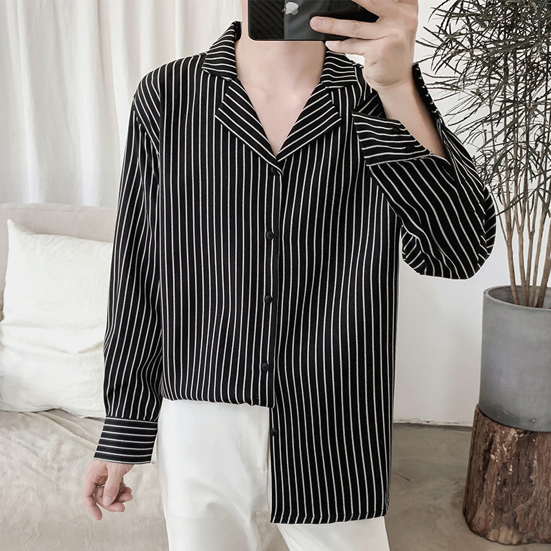 Striped loose wild shirt