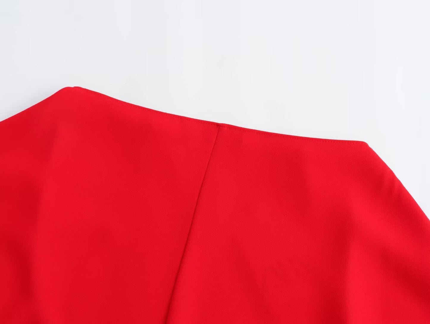 Women's Solid Color Asymmetric Shirt Dress