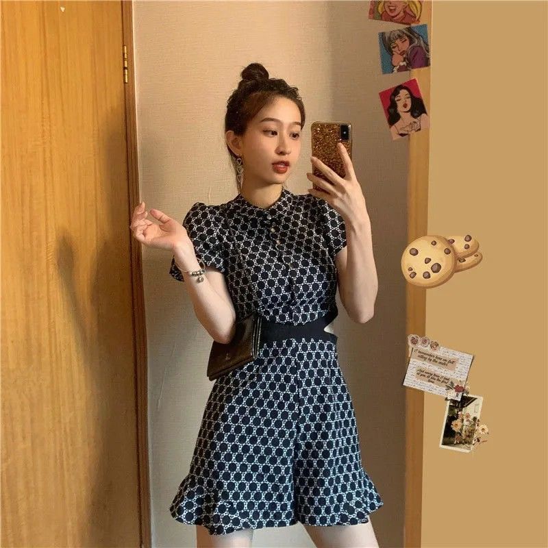 Fashionable Temperament Goddess Fan Clothes High Waist Jumpsuit