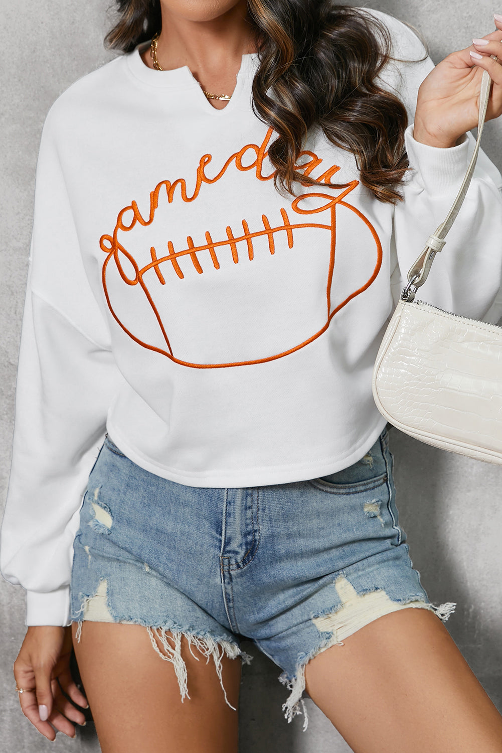 GAME DAY Ball Grafik-Sweatshirt mit Kerben