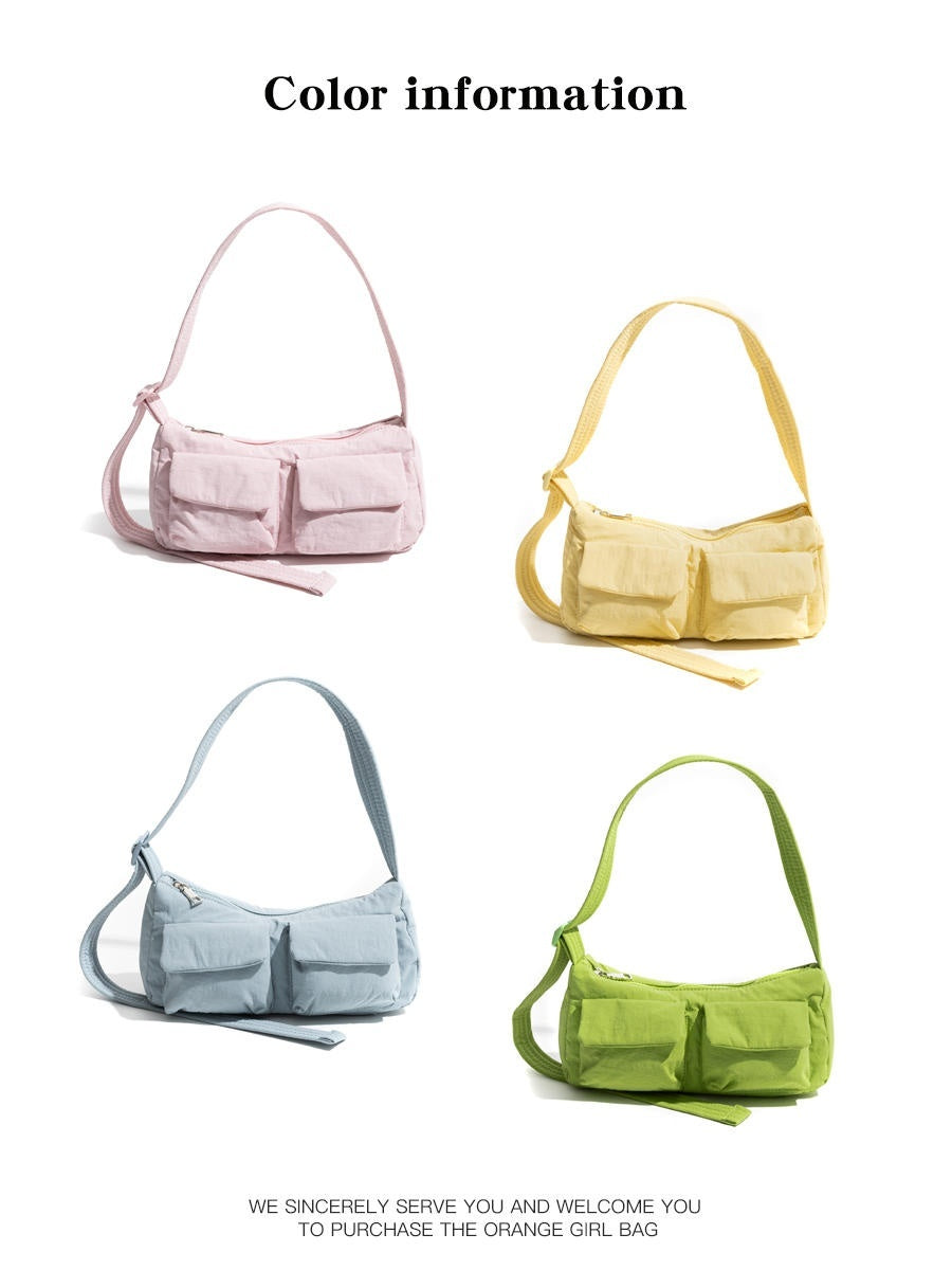 Große Multi-Tasche aus Vintage-Nylon für Damen