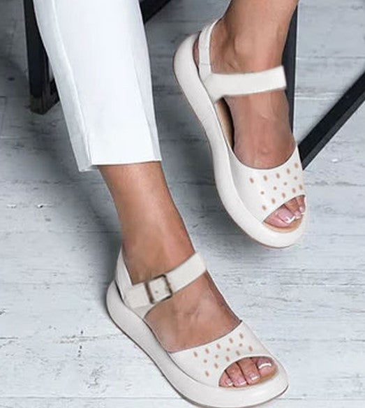 Sandalias planas nuevas de verano para mujer