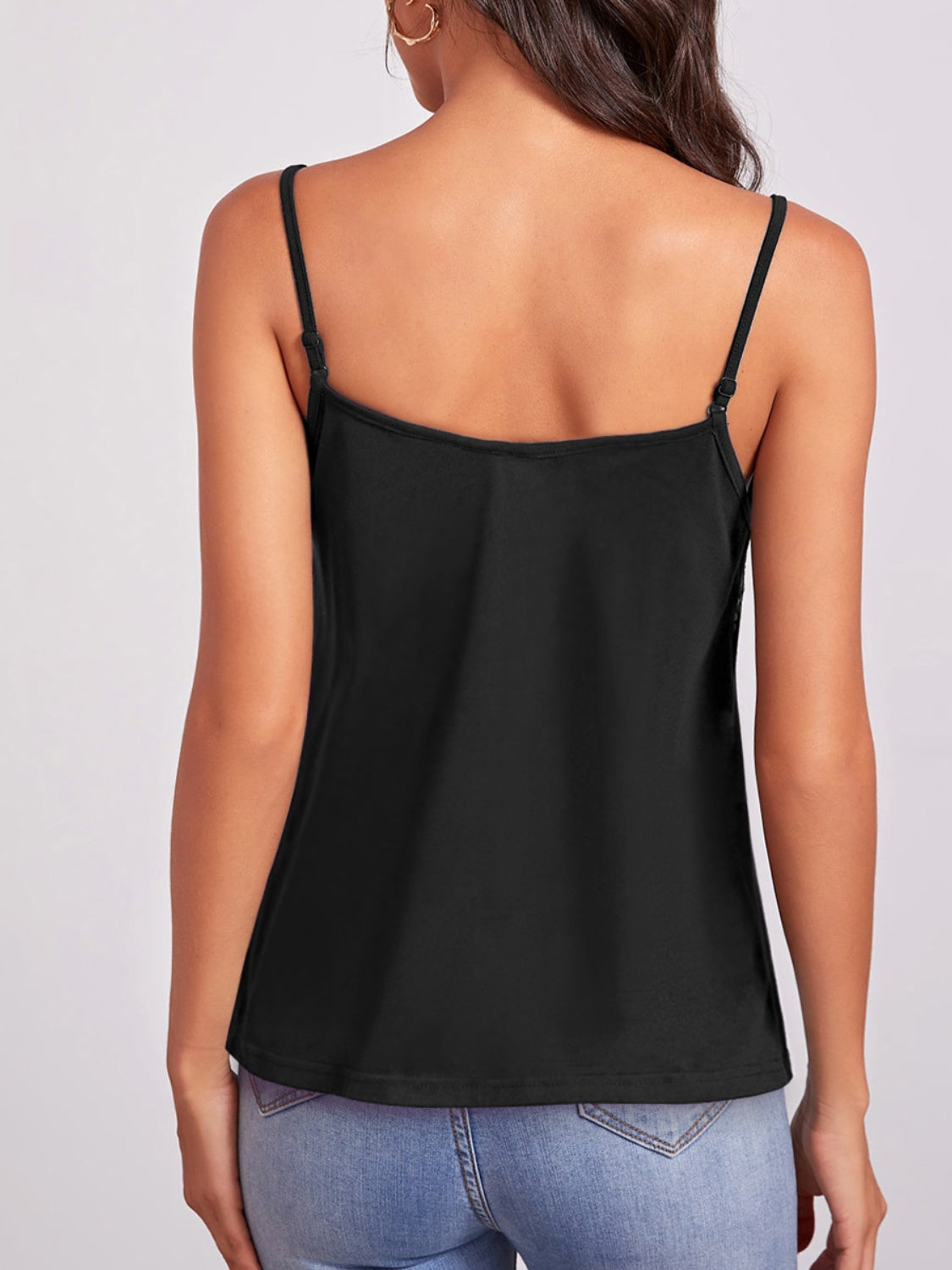 Geometrisches Camisole mit V-Ausschnitt und Spaghettiträgern