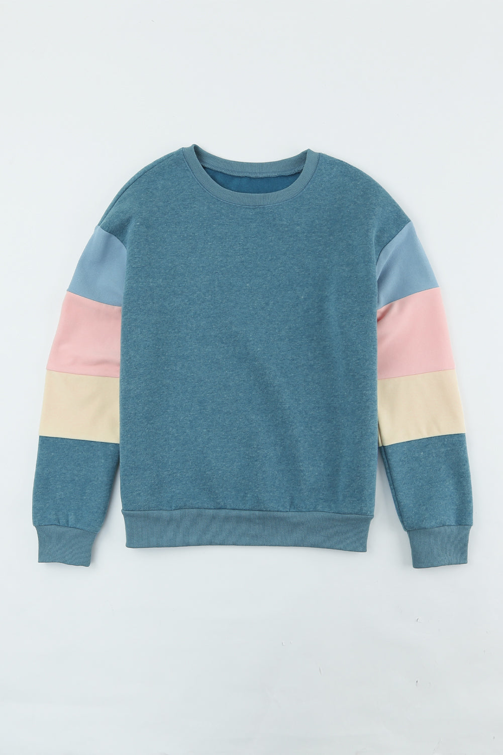 Sweatshirt mit geripptem Saum und Farbblockdesign