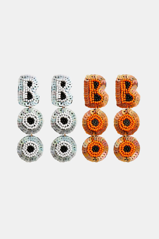 Pendientes colgantes con cuentas BOO