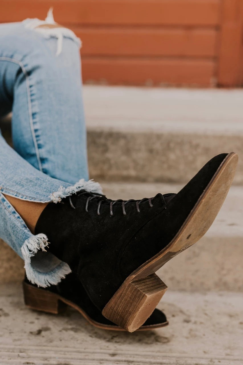 Botas de mujer de tacón cuadrado bajo y estilo informal para otoño e invierno