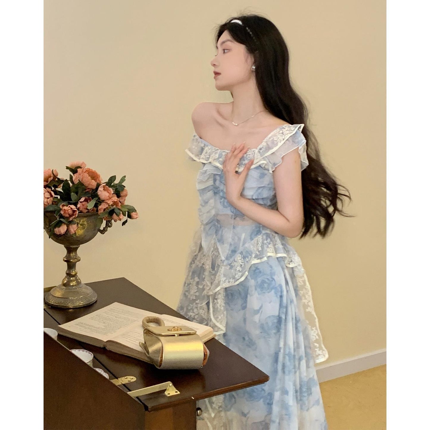 Tea Break – Zweiteiliges Super-Feen-Kleid in Blau