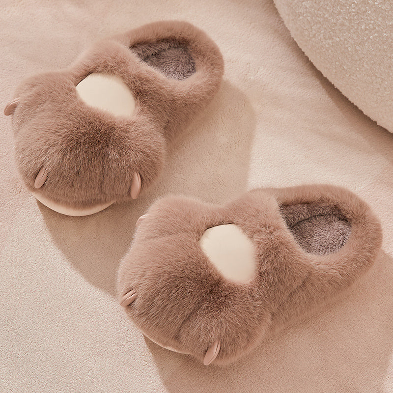 Cute Cat Claw Cotton Slippers