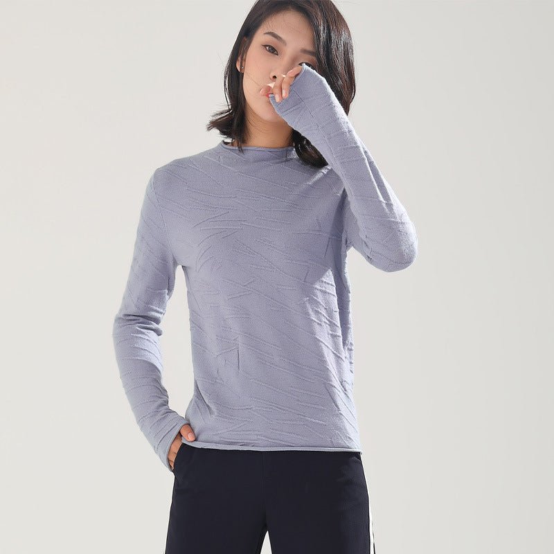 Solid color long sleeve bottoming sweater