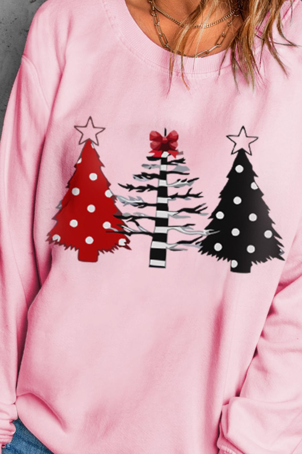 Sudadera con estampado de árbol de Navidad