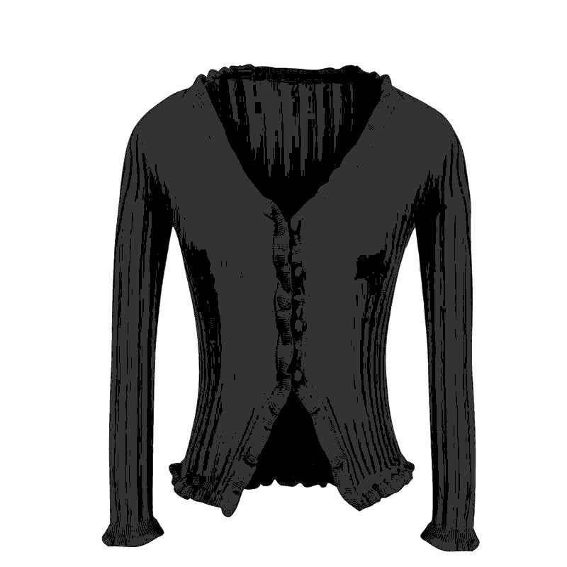 early spring new women's knitted short-sleeved T-shirt tight-fitting sexy fungus lace sweater cardigan