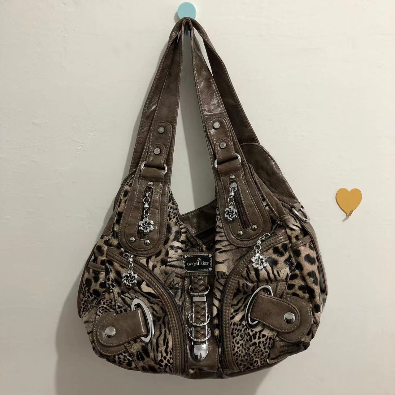 Women's Leopard Print Shoulder Messenger Bag