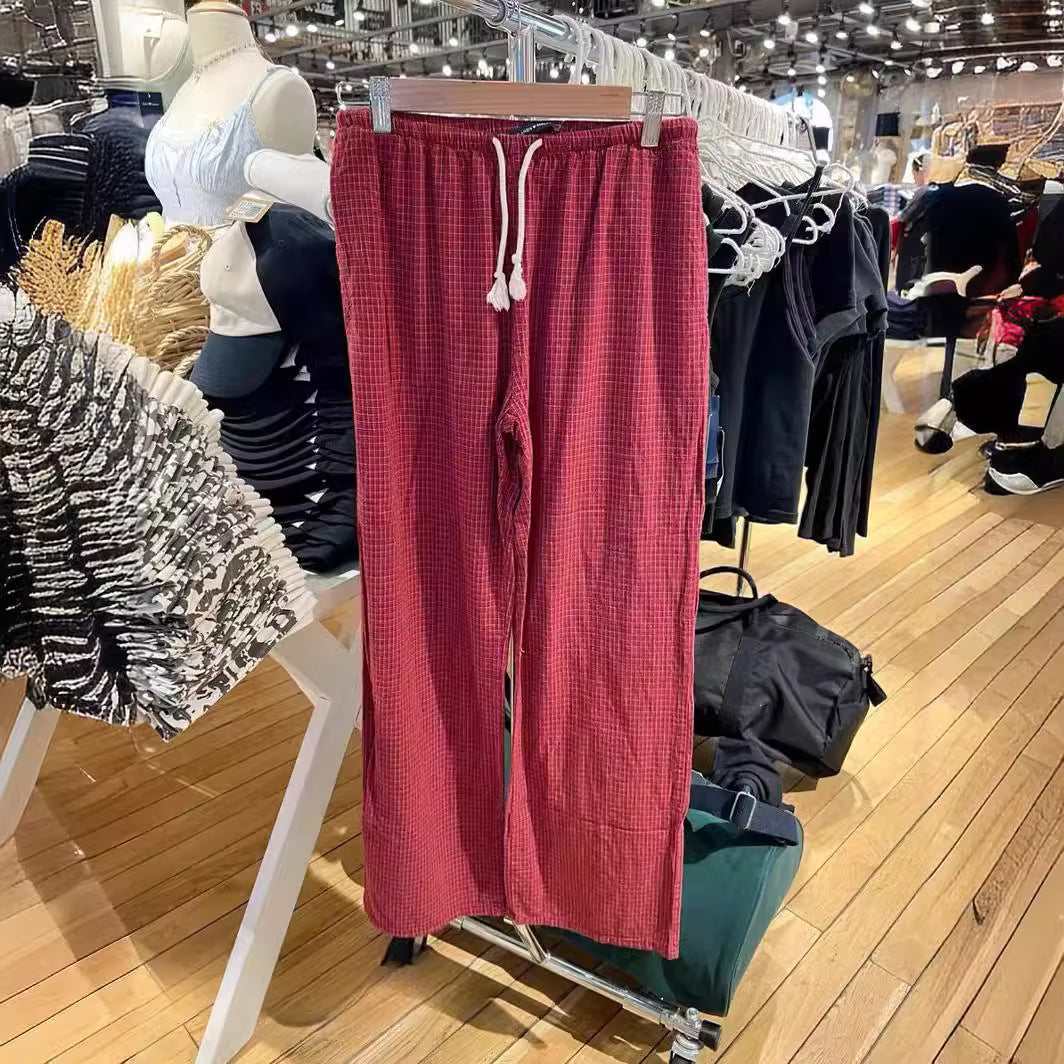 Lockere und elastische Taille mit Kordelzug in Rot für Damen