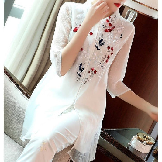 Summer Dress Retro Shirt Improved Cheongsam New Style