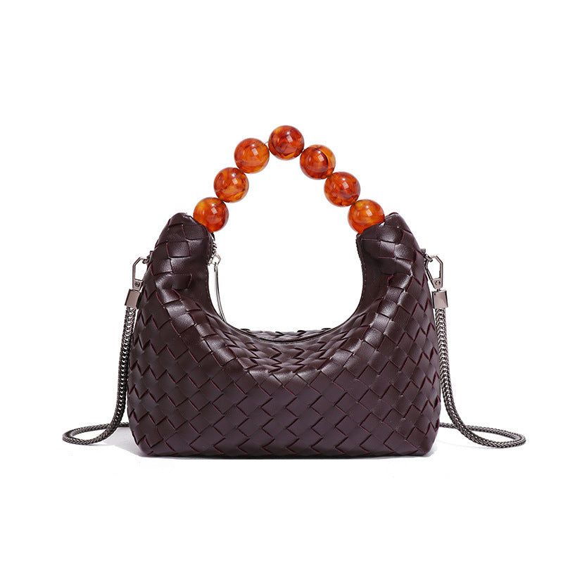 Bolso de mano de perlas de estilo sencillo para mujer