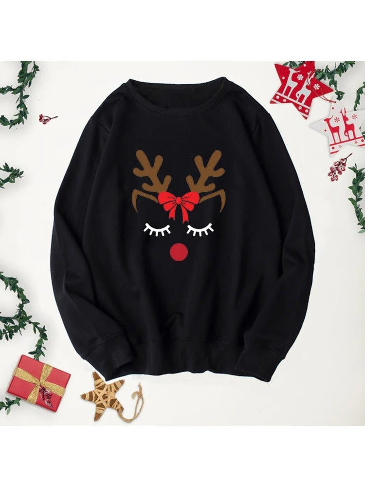 Cartoon Long Sleeve Sweater Thin Men And Women Pullover Terry Top