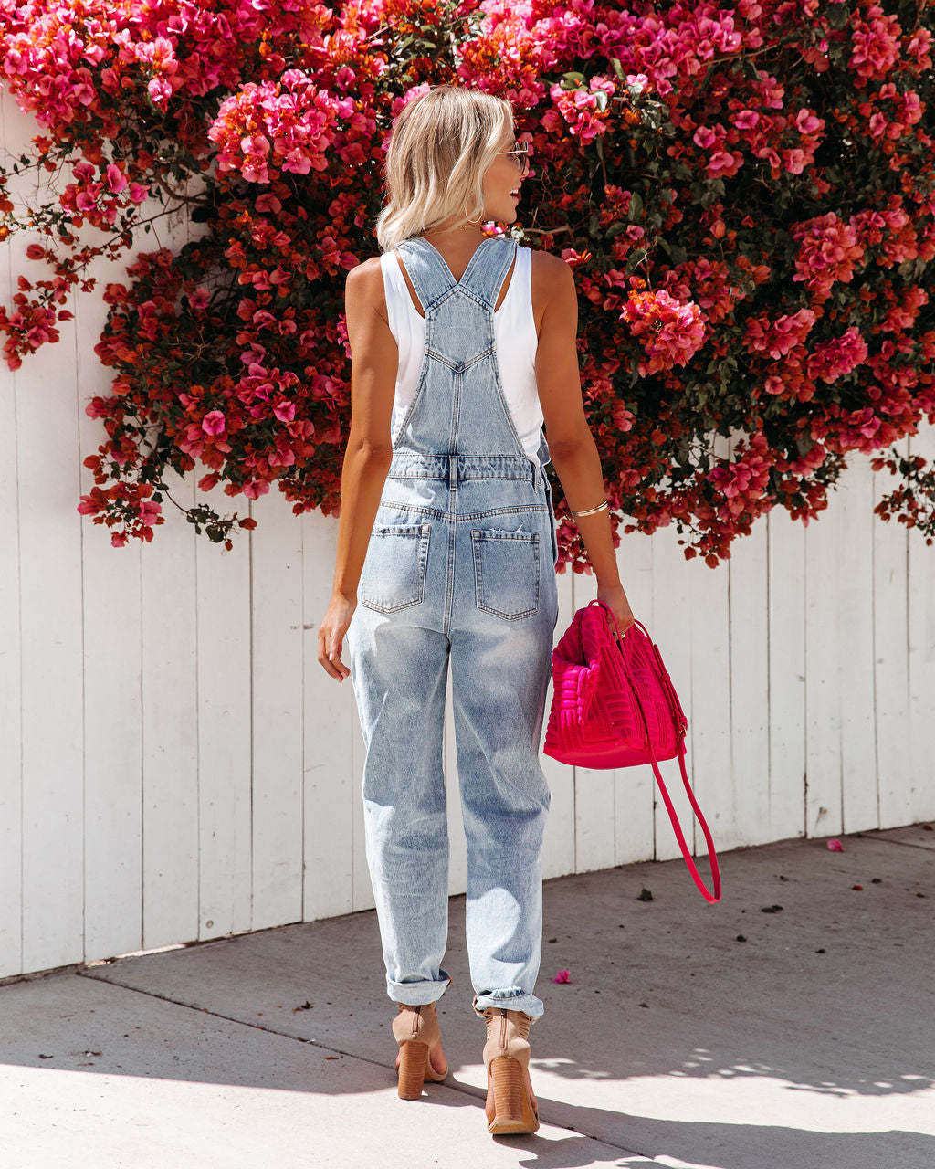 Denim-Jumpsuit für Damen mit Schulterträgern