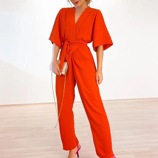 Modischer, lässiger Jumpsuit mit geradem Bein