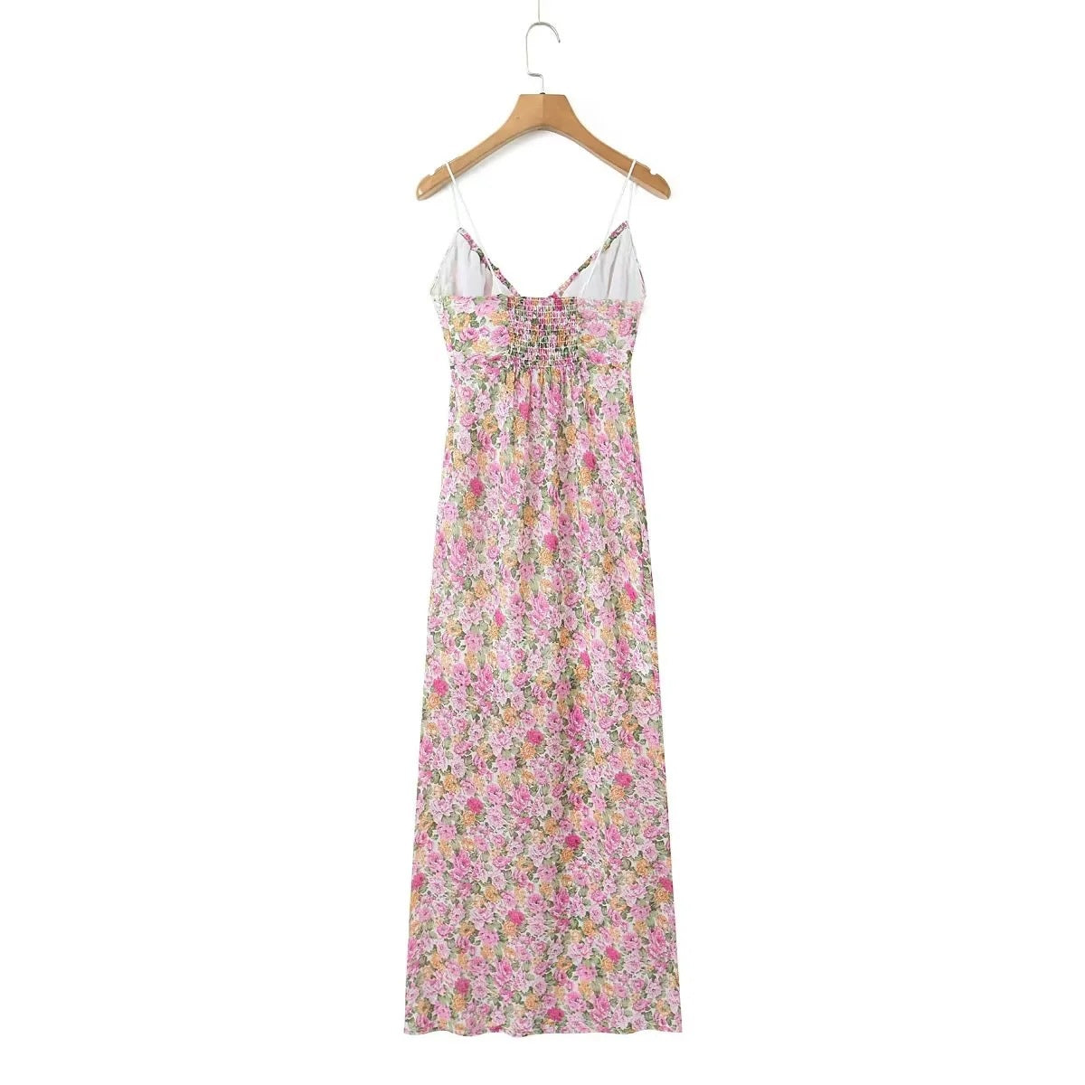 European And American Ins Blogger V-neck Lace Floral Slip Dress