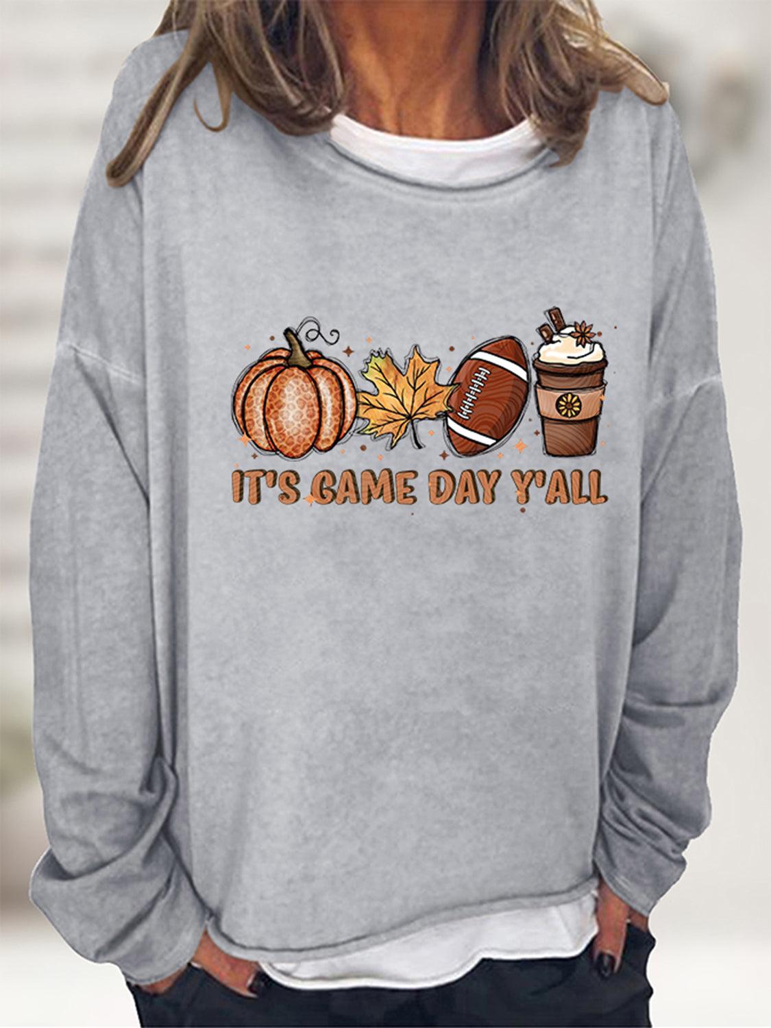 IT'S GAME DAY Y'ALL Grafik-Sweatshirt in voller Größe