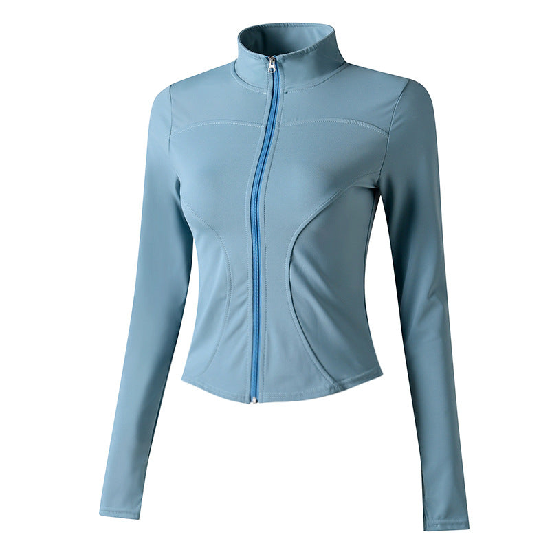 Fitness Long Sleeve Cuff  Hole Yoga Suit