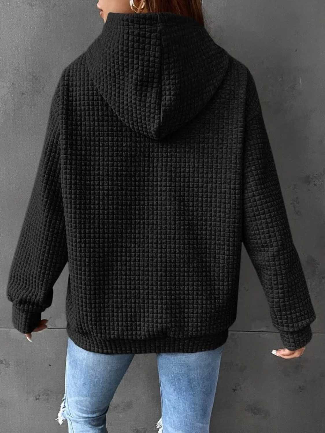 Herbstlicher Kapuzenpullover mit Grafik und Vordertasche