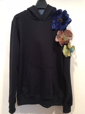 Sweatshirt Loose Hoodie Top Trendy Flower