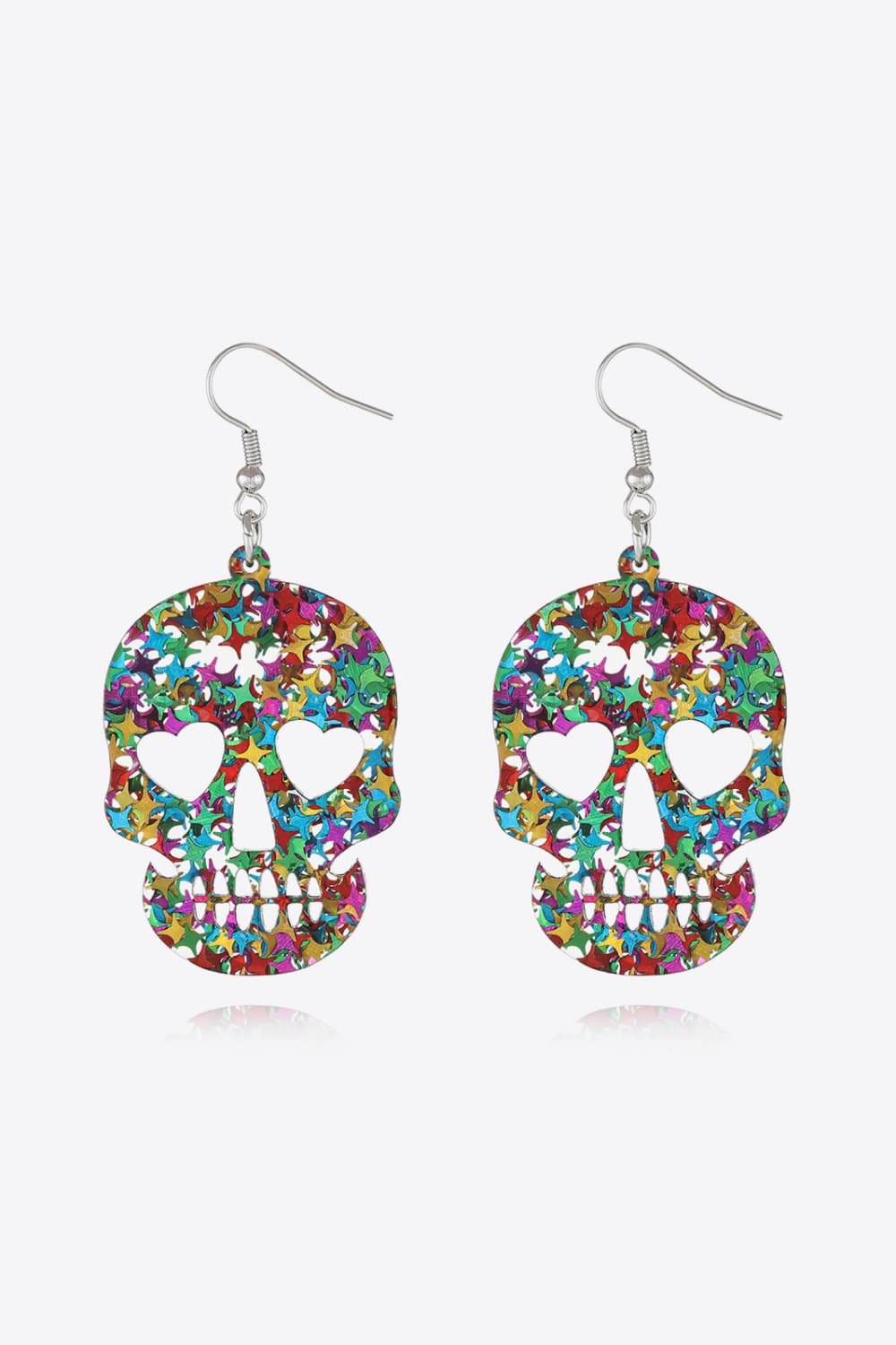 Pendientes colgantes de calavera de acrílico