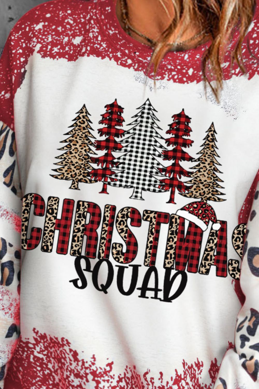 Sweatshirt mit Weihnachtsbaum-Grafik