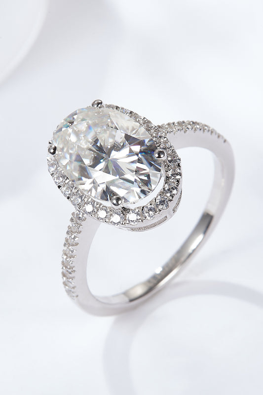 4.5 Carat Moissanite Halo Ring