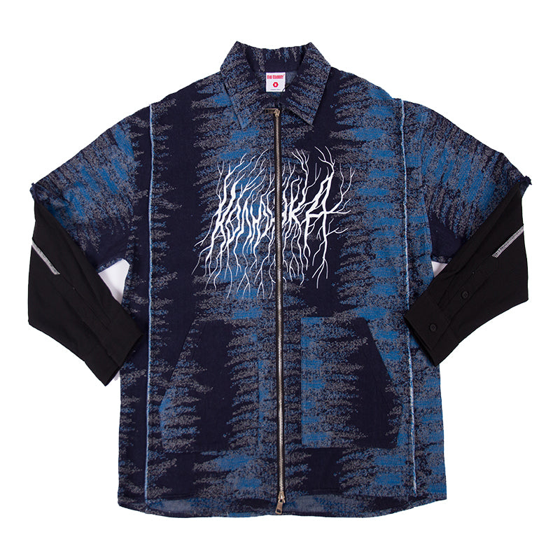 Blaue Lightning-Graffiti-Buchstabenjacke, National Tide Brand-Jacke