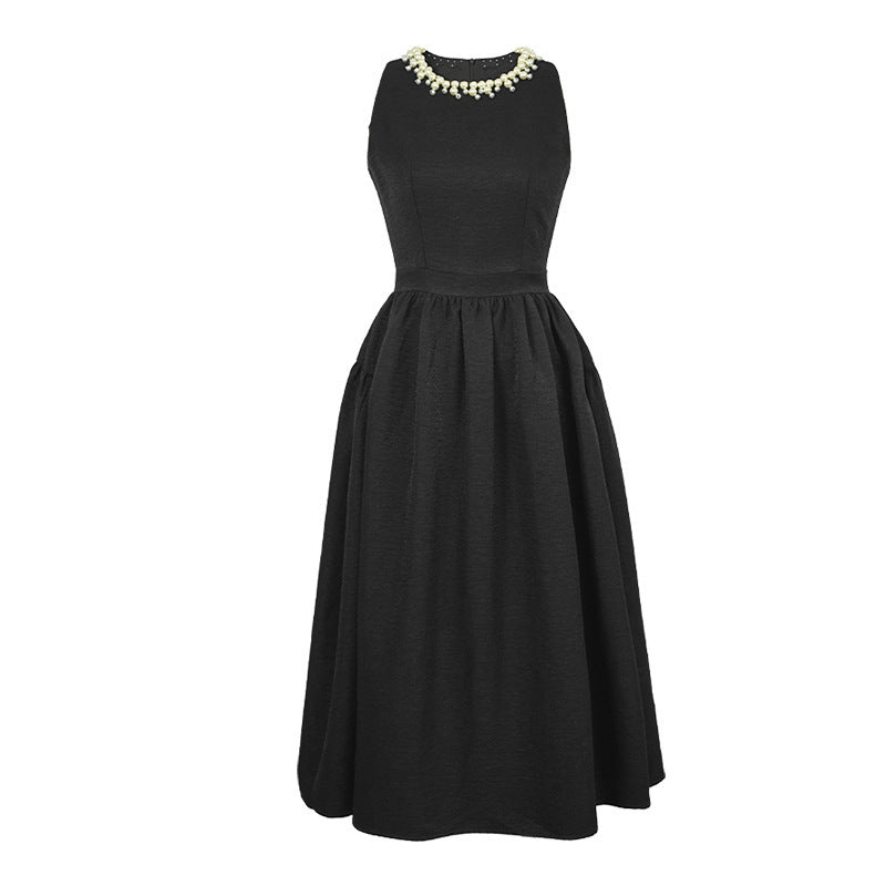 Black Dress Women's Long A- Line