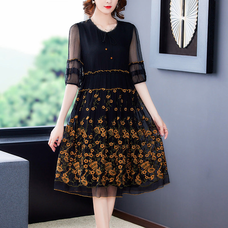 Sommer Hangzhou Schwere Seide Seide Kleid Weibliche High-end