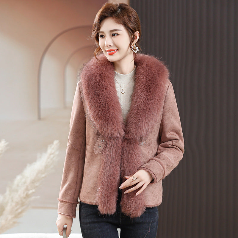 Fur Integrated Women's Short Coat Southern Winter Temperament