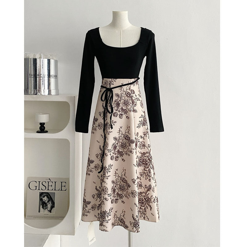 Vestido de costura con estampado Garden Dream para mujer