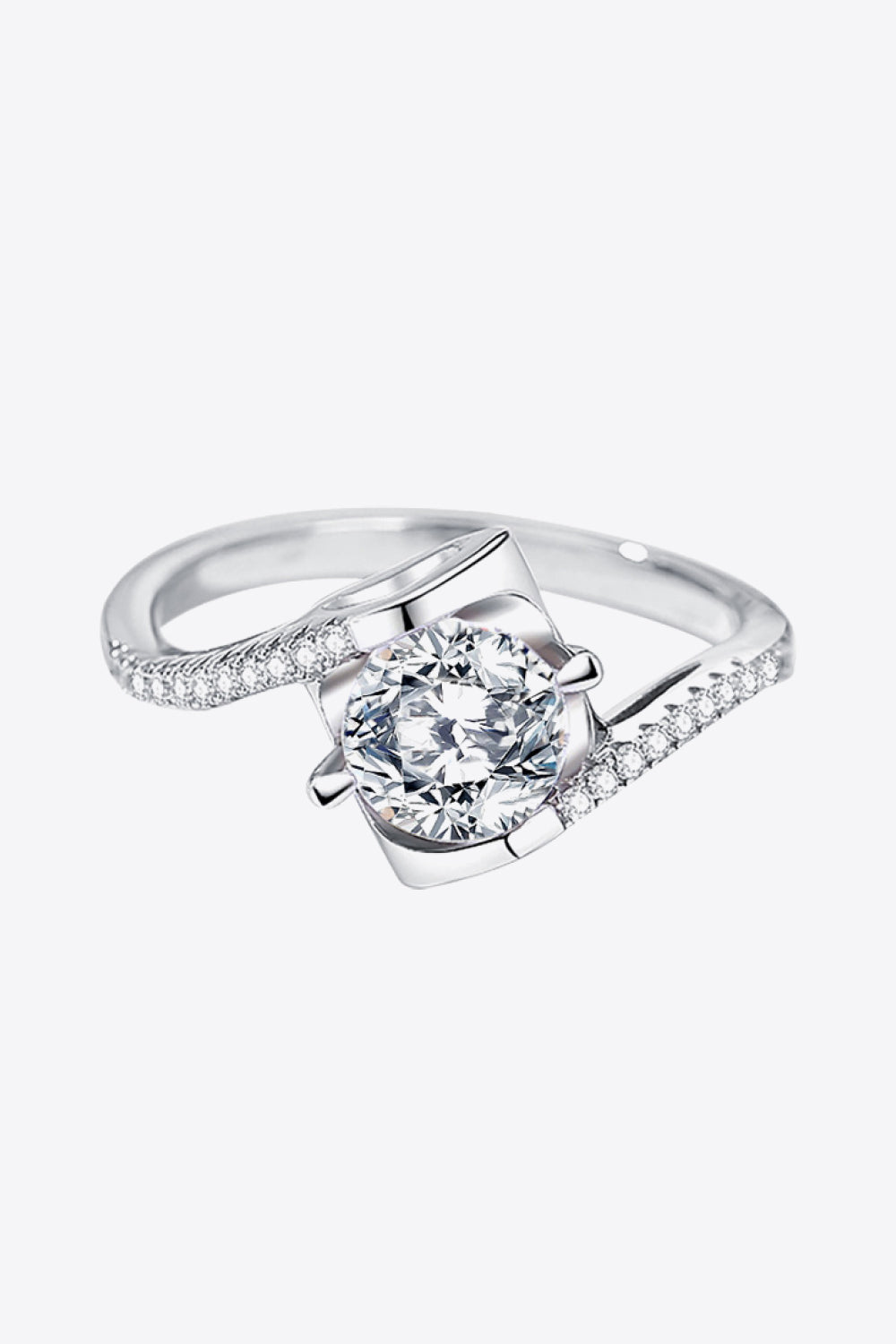 Darling You 925 Sterling Silber Moissanit Ring