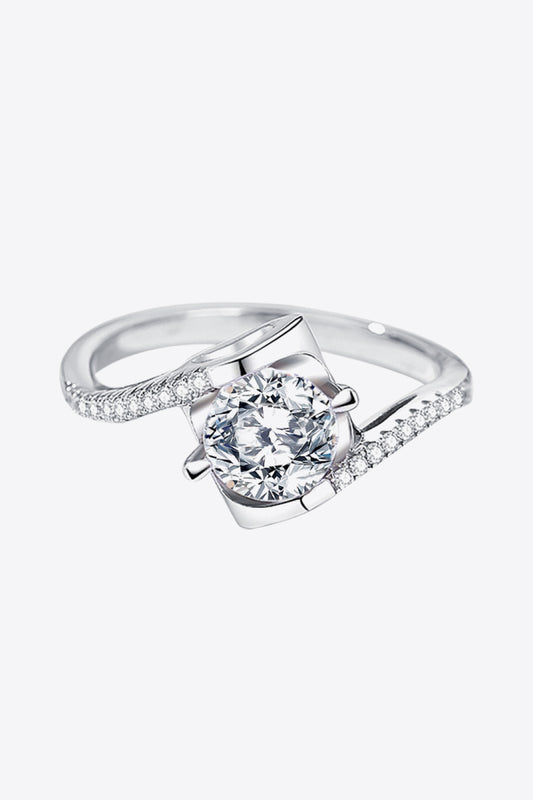 Darling You 925 Sterling Silber Moissanit Ring