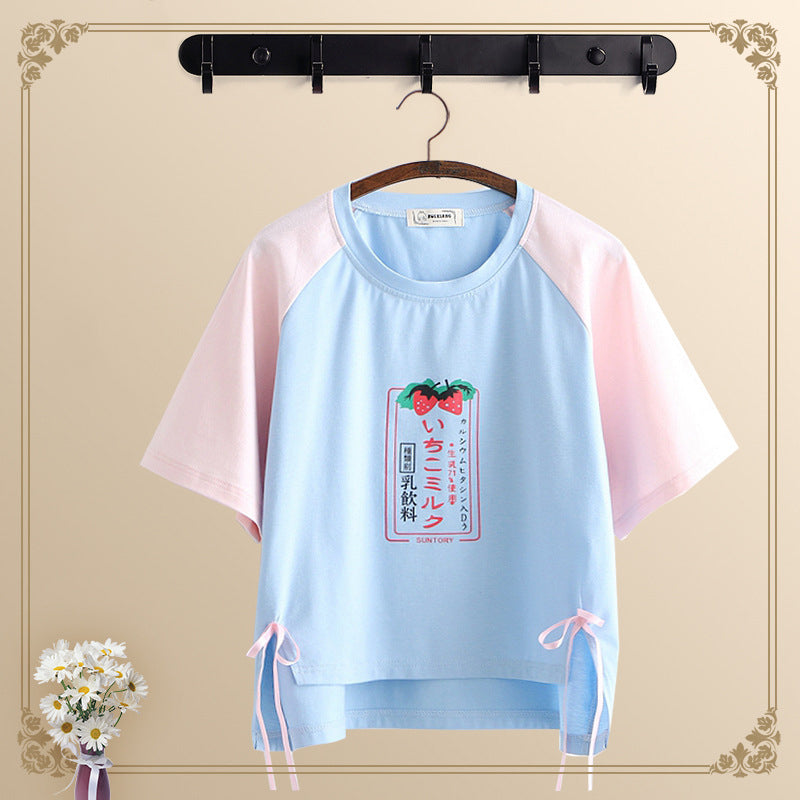 Cute short sleeve student T-shirt