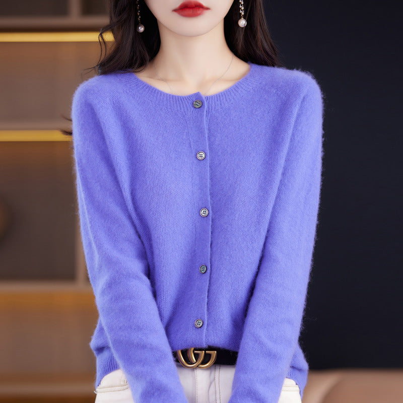 Autumn And Winter Bottoming Round Neck Long Sleeve Loose Top