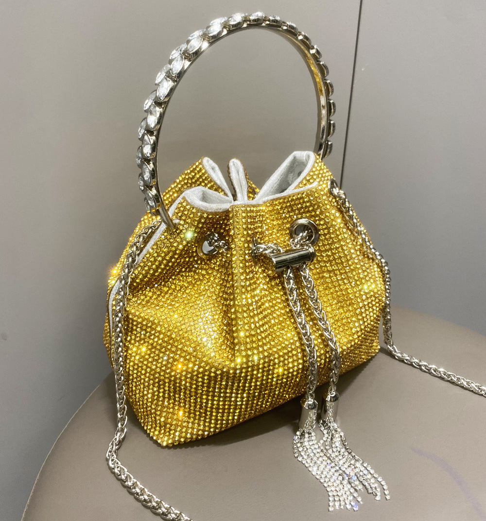 Europäische und amerikanische glänzende Diamanthandtasche für Frauen