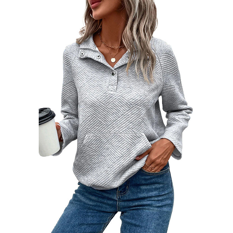 All-matching V-neck Long Sleeve Top Women