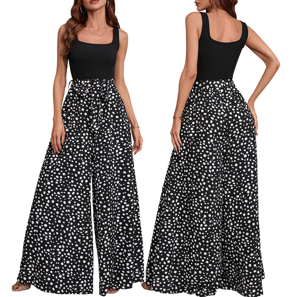 Schlankmachende Hose mit farbigen Polka-Dots für Damen