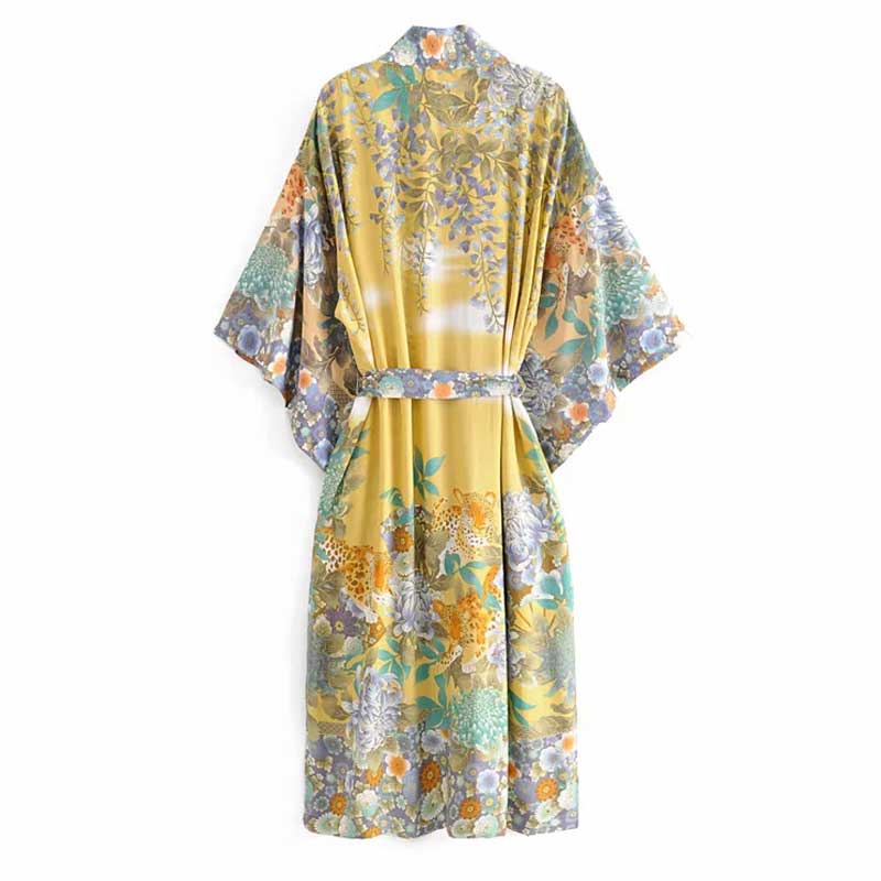 Bedruckter Kurzarm-Kimono für Damen