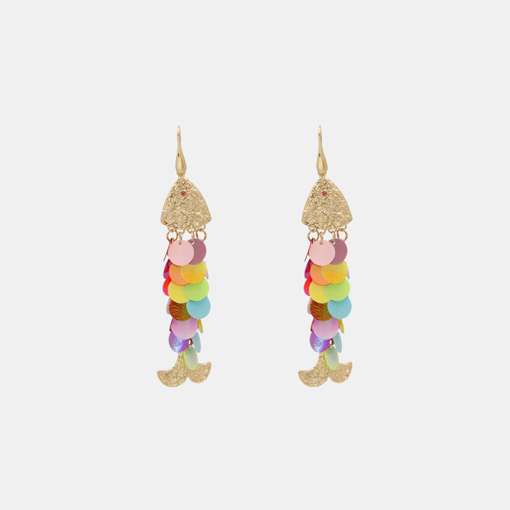 Pendientes colgantes con forma de pez