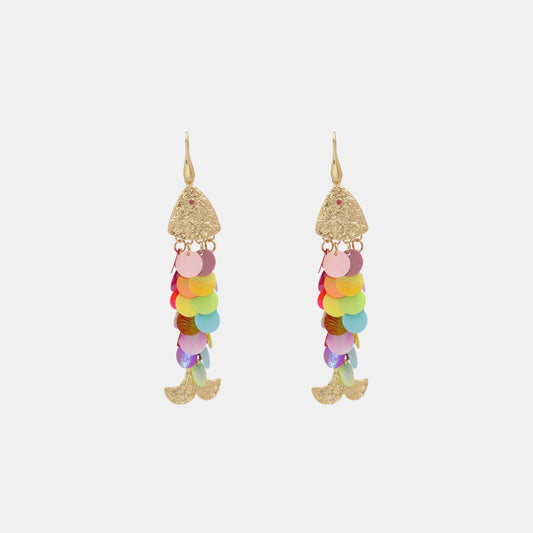 Pendientes colgantes con forma de pez